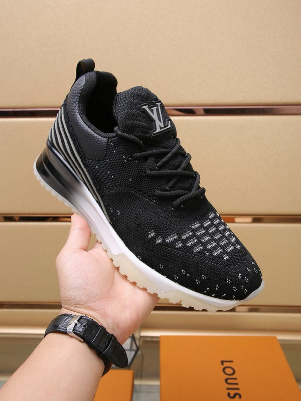 SNEAKERS IN BLACK MIX WHITE MESH BREATHABLE AND RUBBER