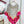 LV Double-sided Scarf 140cm White Pink Cashmere 971048