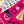 LV Double-sided Scarf 140cm White Pink Cashmere 971048