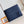 MULTIPLE WALLET AEROGRAM 10CM BLUE CALFSKIN