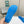 POOL SLIDE SANDAL IN JELLY BLUE RUBBER