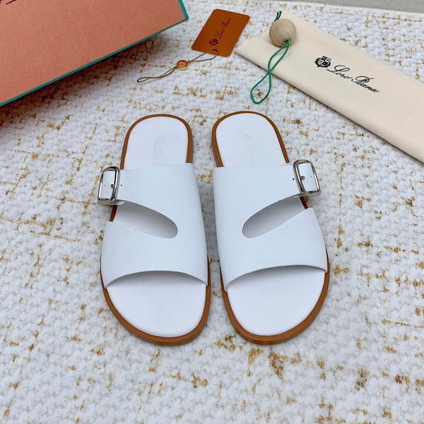 LP Men Sandals In White Calfskin