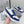 Brunello Panelled Sneakers Ivory Blue Grain Leather Suede 625363