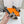 HM Oasis Sandals with Rhinestone Black Orange Cowhide 625268