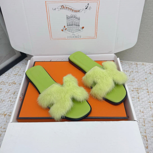 HM 25 Oran Green Colorful Fur Leather 732857
