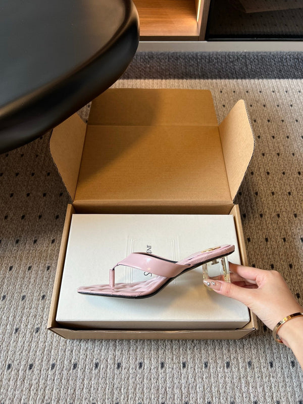 YSL Sip Sandal 4.5cm Light Pink Smooth Leather 932321