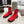 CD Ankle Boots Bright Red Elastic Fabric