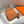 HALZAN 25 HANDLE BAG IN DULL ORANGE GRAINED CALFSKIN