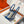 HM Garden Party Mini 23cm Bag Blue Togo Cream Canvas