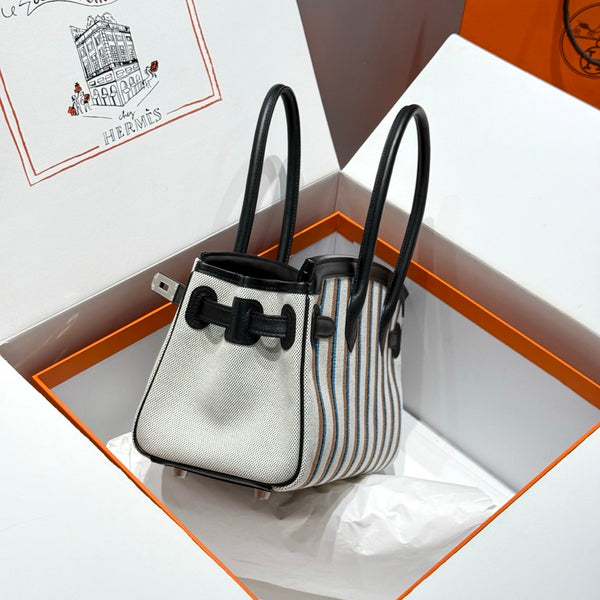 HM Shoulder Birkin 29cm Black Swift Cowhide Toile H Shw 249920