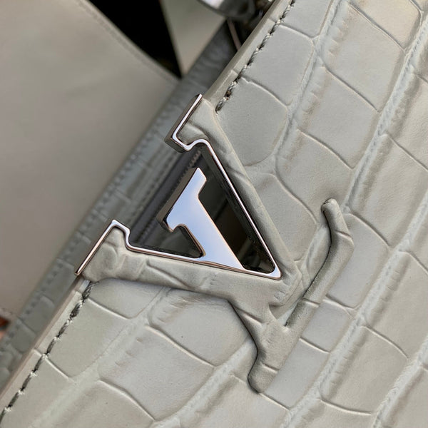 CAPUCINES BB 27 GREY TAURILLON SILVER HARDWARE