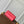 TWIST MM 23CM RED EPI GRAINED LEATH