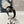BLACK VELVET HAIRBAND WITH GOLD LOGO 423596