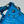 LE CAGOLE SMALL SHOULDER BAG 26 WITH RHINESTONES IN DODPER BLUE LAMBSKIN