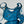 LE CAGOLE SMALL SHOULDER BAG 26 WITH RHINESTONES IN DODPER BLUE CROCODILE EMBOSSED CALFSKIN