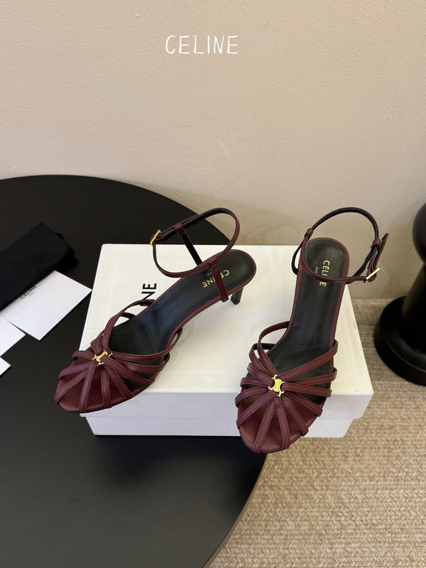 CL Triomphe Sandal 6.5cm Coffee Lambskin 835891