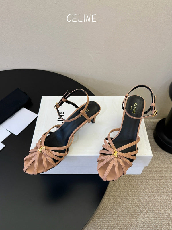 CL Triomphe Sandal 6.5cm Brown Lambskin 835893