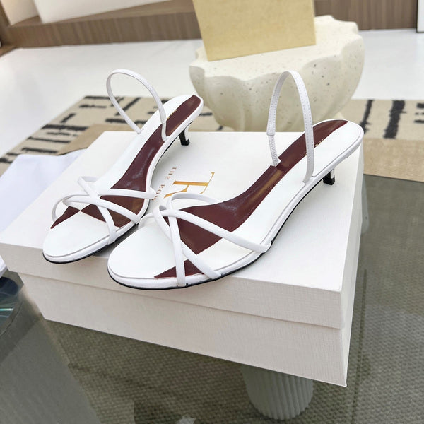 TR 26s Strappy Sandals White Burgundy Lambskin 997831