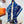 Chevaux Dechaines Shawl 90 CM In Dark Blue Colorful Silk Twill 201032