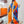 First & Chic Scarf 90 CM In Orange Colorful Silk Twill 202492