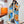Cheval Mascotte Scarf 90 CM In Blue Colorful Silk Twill 206456