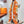 Carres Volants Scarf 90 CM In Orange Colorful Silk Twill 244995