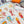 Funny Ice Cream Scarf 90 CM In White Colorful Silk Twill 300438