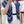 Cheval Punk Bandana Scarf 90 CM In Dark Blue Mix White Black Silk Twill 309213