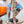 Parade Scarf 90 CM In Light Blue Colorful Silk Twill 310305