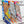 Parade Scarf 90 CM In White Grey Colorful Silk Twill 310306