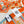Haute Parure Scarf 135 CM In Orange Colorful Cashmere And Silk 324754