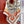 Guepards Bandana Double Face Scarf 140 CM In White Mix Red Colorful Cashmere And Silk 334190