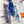 Les Sangles En Finesse Rectangle Scarf 180 CM In Light Blue Coloful Cashmere And Silk 373656