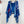 Les Sangles En Finesse Rectangle Scarf 180 CM In Dark Blue Colorful Cashmere And Silk  373657