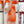 SCARF 180 CM IN FIRE ORANGE MIX WHITE CASHMERE