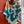 Choregraphie Equestre Pareo Scarf 140 CM Teal Blue Colorful Cashmere And Silk 393171