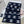 SCARF 190 CM IN NAVY BLUE CASHMERE WITH SILVER LOGO 401171