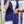 Scarf 200 CM Blue Thick Knit Fabric