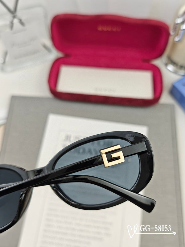 OVAL FRAME SUNGLASSES 58053 IN ACETATE
