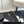 cross puffy slippers white black lycra fabric