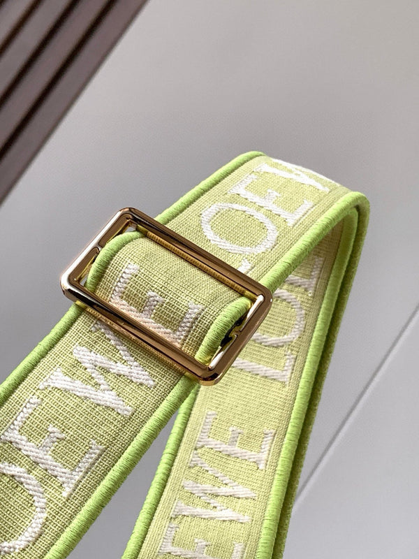 Loewe Mini Gate Dual Bag Lime Green Calfskin