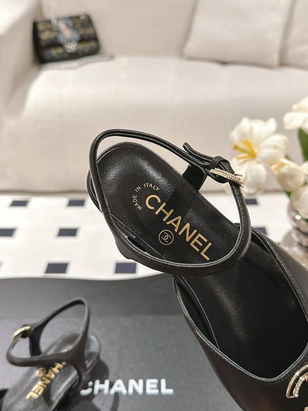 cc 25p mary jane black lambskin black pattern 237515