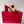 VT One Stud Leather Sandals Ruby Red Cowhide 292752