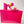 VT One Stud Leather Sandals Fuchsia Pink Cowhide 292754