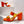 VT One Stud Leather Sandals Orange Cowhide 292755