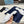PRA SAFFIANO PATENT SLIDES OSTRICH MOTIF WHITE CALFSKIN
