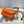 HM KELLY POCKET 18MM BELT ORANGE LEATHER SILVER HARDWARE