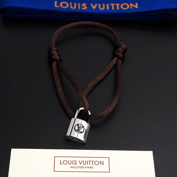 Silver Lockit Bracelet Chocolate