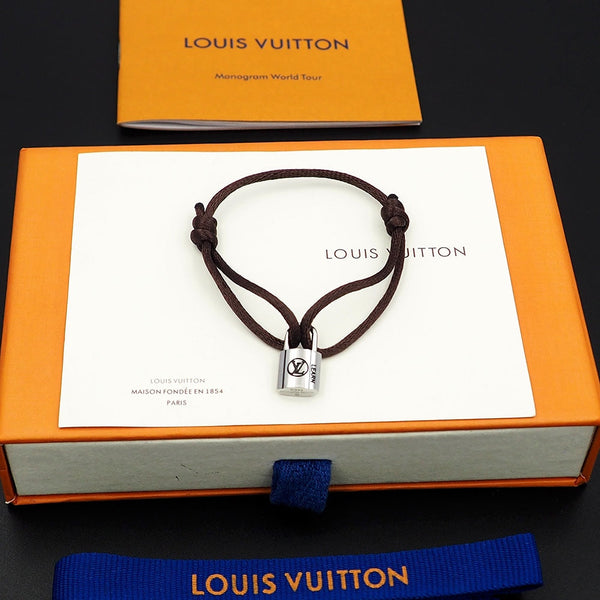 Silver Lockit Bracelet Chocolate