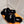 HM Oran slippers sliver buckle black wool